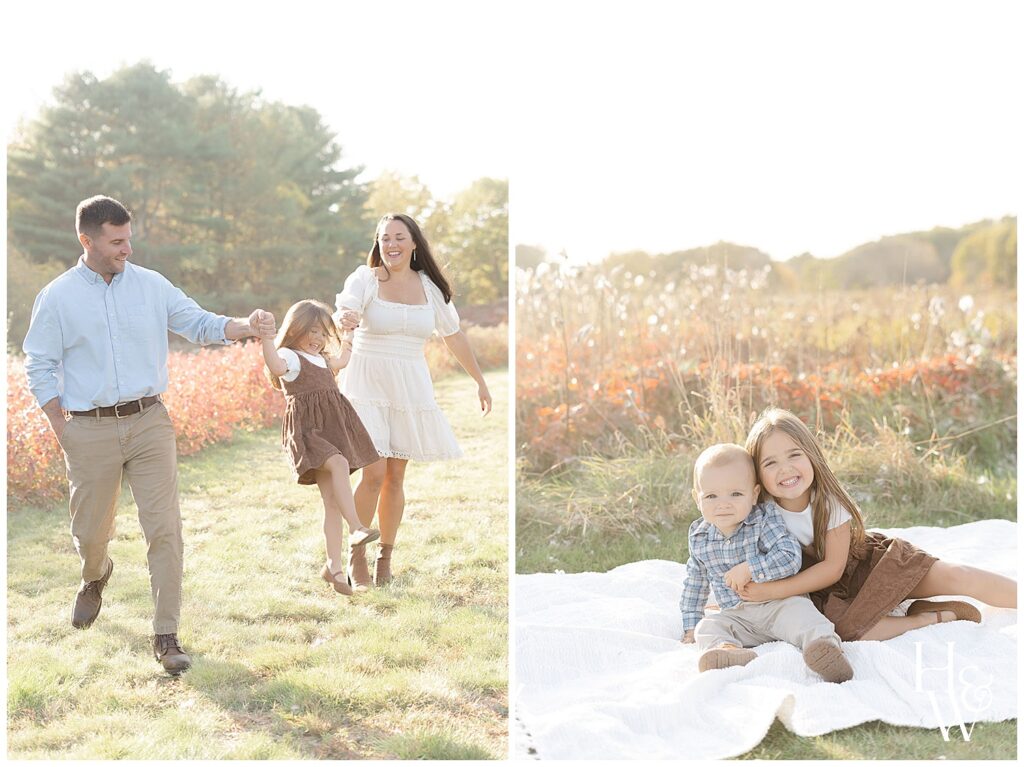 parents playing with daughter