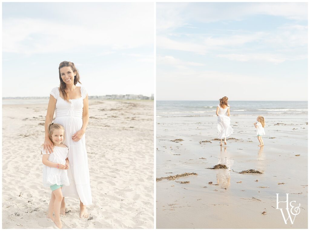 mom & daughter during fall pictures